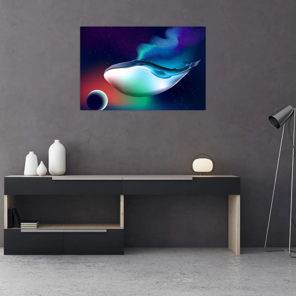 Kép - Egy bálna az űrben (90x60 cm)