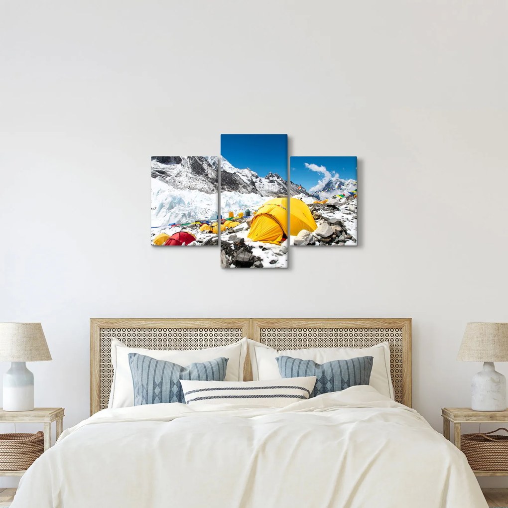 Kép - Kemping a hegyekben (90x60 cm)