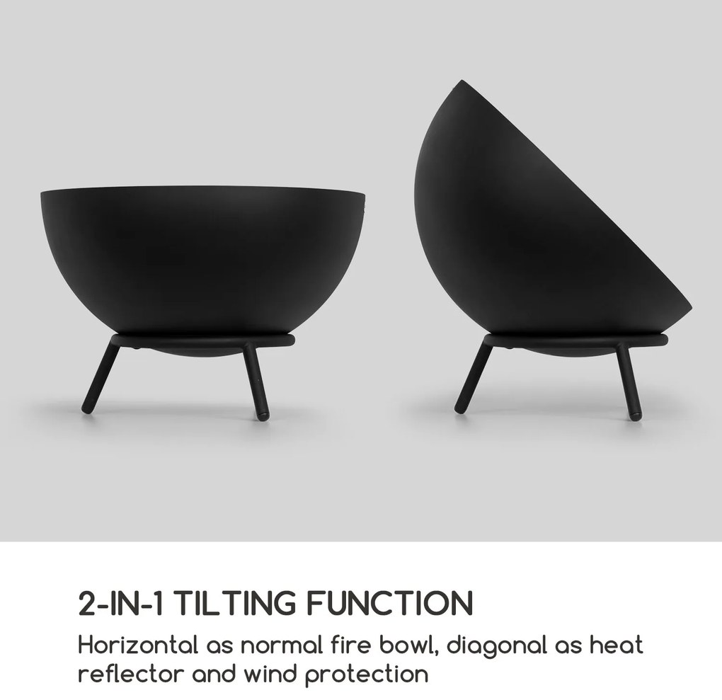 Blumfeldt Fireball, tűzrakóhely, acél, összecsukható, kertbe vagy teraszra, Ø 66 cm