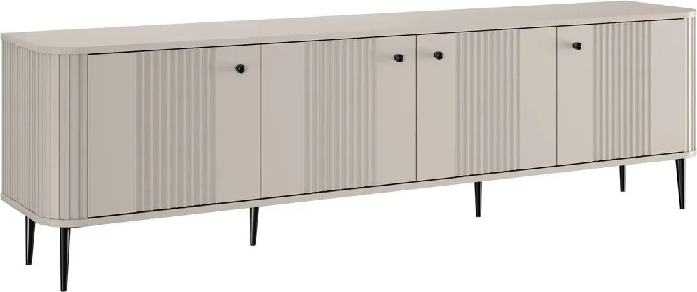 Vesper 4D tévéállvány 187 cm – kasmír / fekete lábak