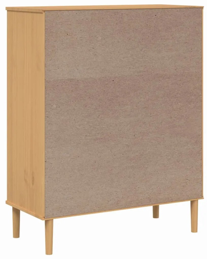 SENJA barna rattanhatású magasszekrény 90 x 40 x 112 cm