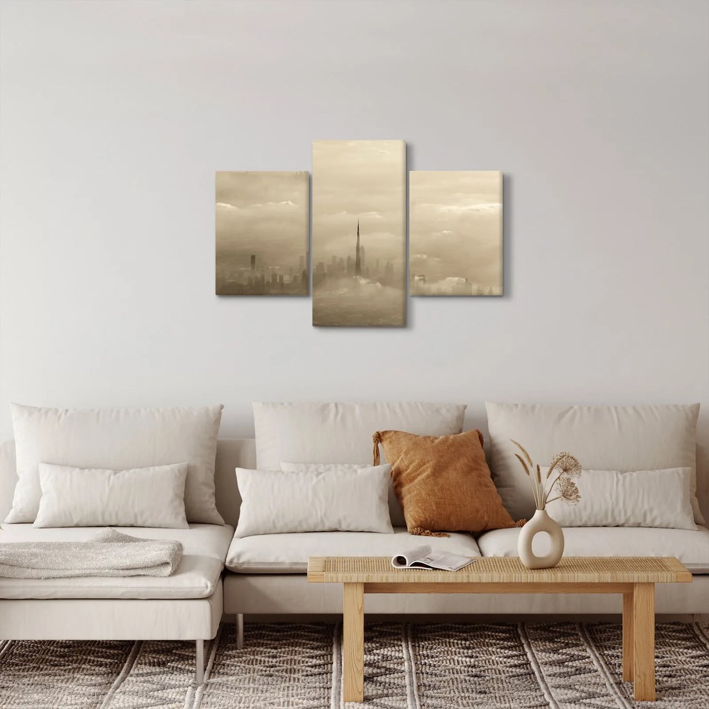 Egy város képe a felhőkben (90x60 cm)