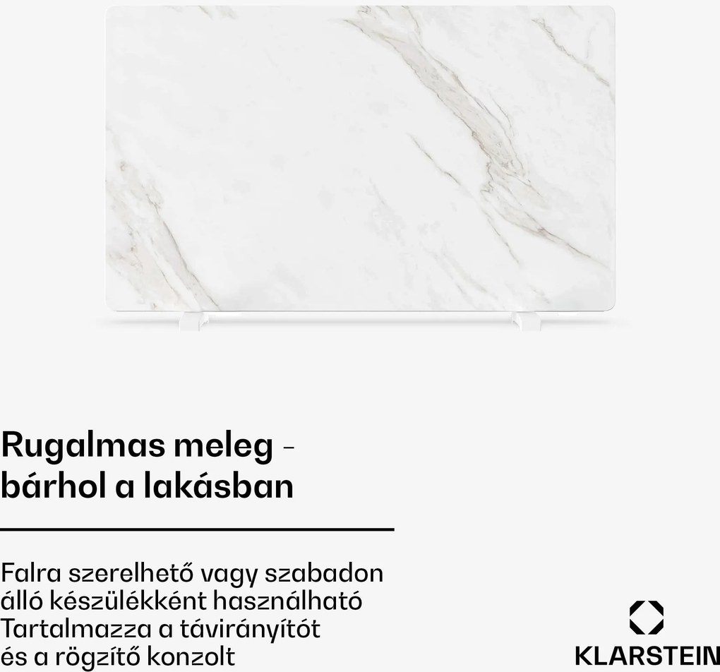 Klarstein MarmoHeat infravörös panel | 600 W | 5 - 9 m² | márvány design | 70 cm x 100 cm