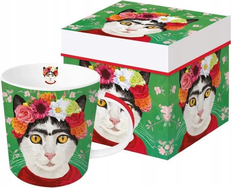 Nagy Porcelán Bögre Ppd Frida cica (Kahlo) 0,4 l