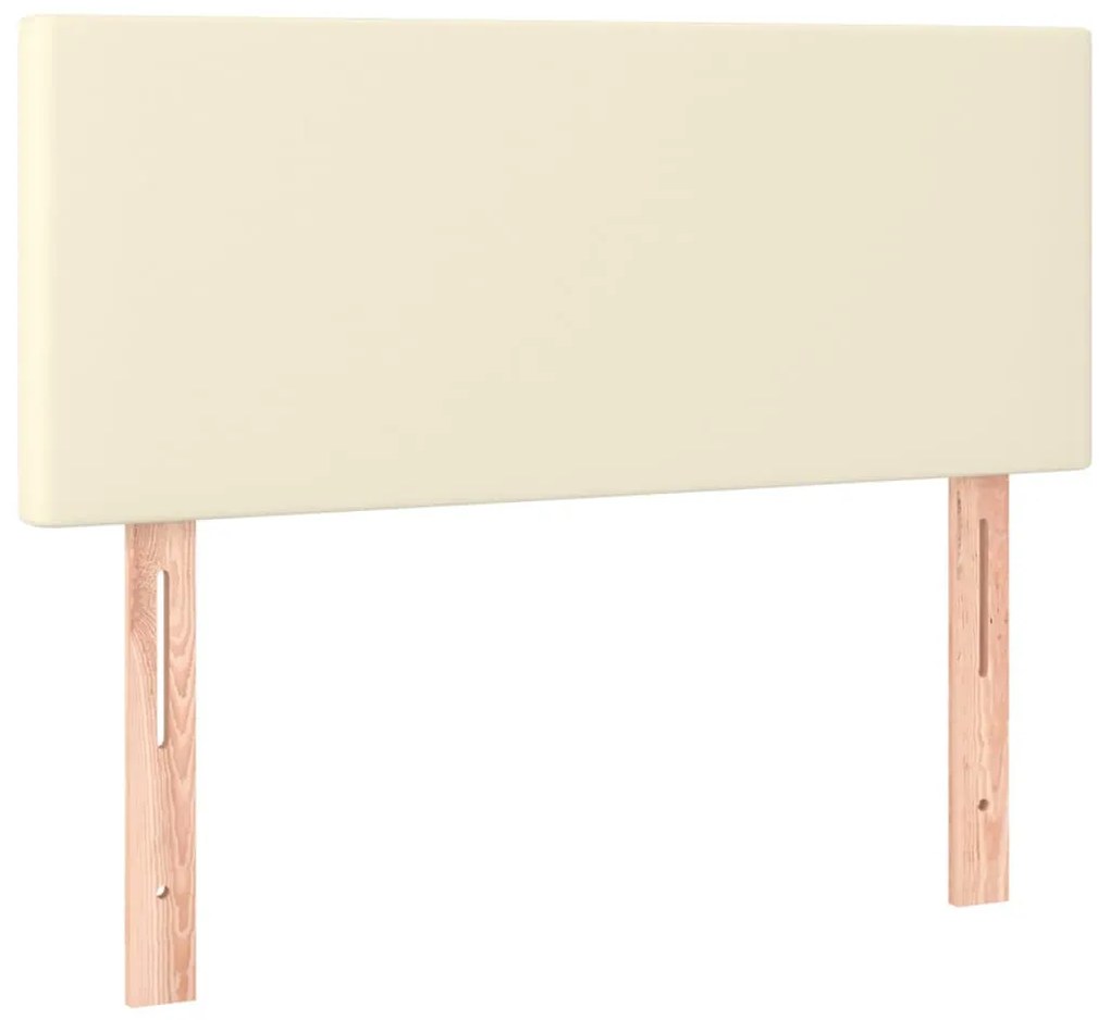 krémszínű műbőr LED-es fejtámla 100 x 5 x 78/88 cm