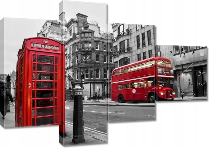 Faliórák 100x70 London Fülke Busz