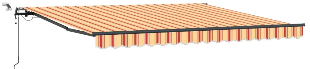 Automatikus Behúzható Árnyékoló LED Sárga és Narancs 400x300 cm