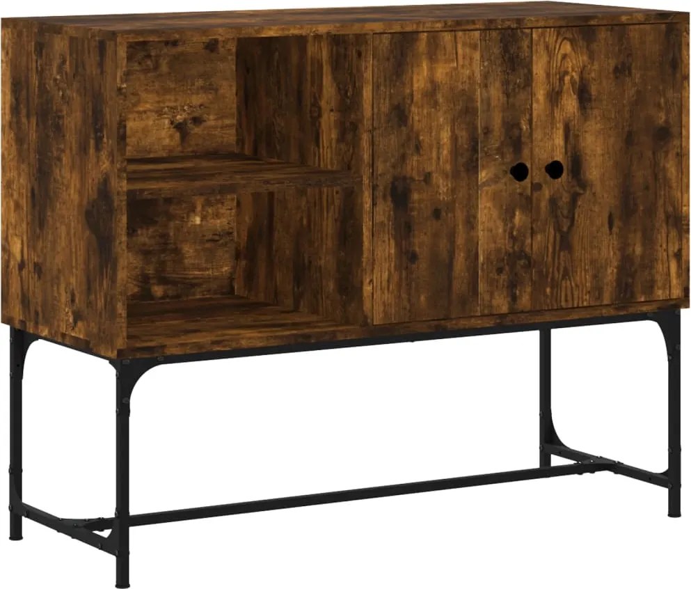 vidaXL füstös tölgy színű szerelt fa tálalószekrény 100 x 40 x 79,5 cm