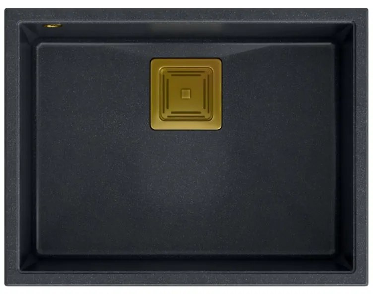 gránit mosogató DAVID 50 Black Metallic