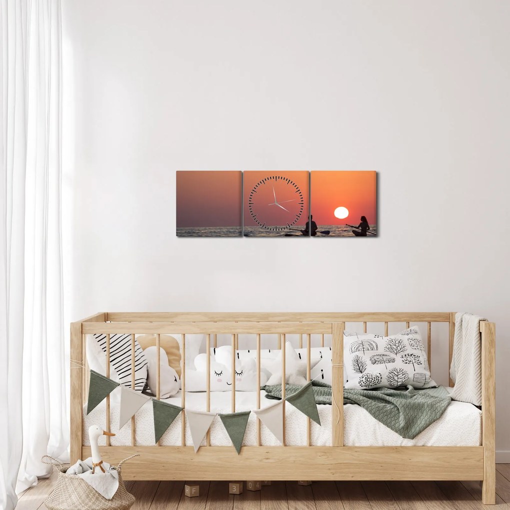 Kenuzók képe naplementekor (órával) (90x30 cm)