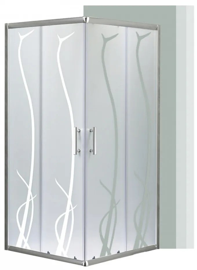 Spirit BAMBOO 90x90 szögletes zuhanykabin, zuhanytálca nélkül