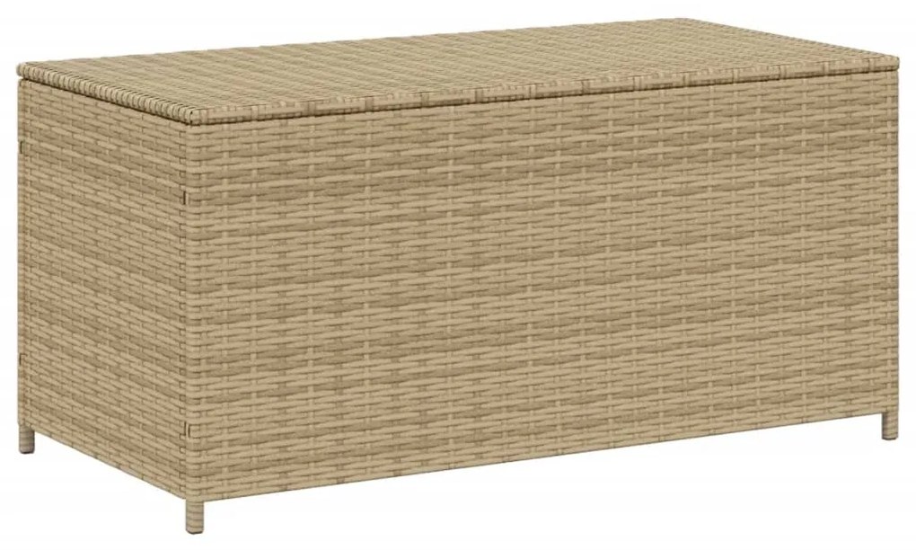 Vegyes bézs polyrattan kerti tárolóláda 190 L