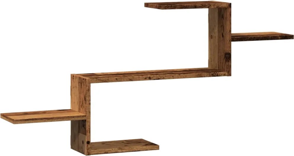 vidaXL antik fa színű szerelt fa fali polc 104 x 15 x 49 cm