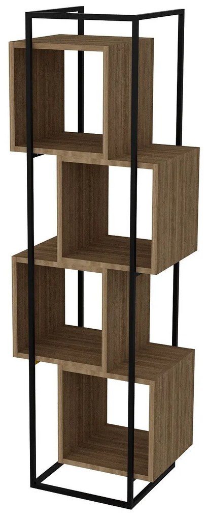 könyvespolc Prada - Walnut, Black