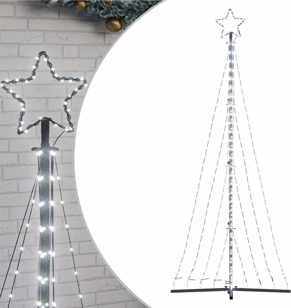 vidaXL hideg fehér LED karácsonyfa 447 LED 250 cm