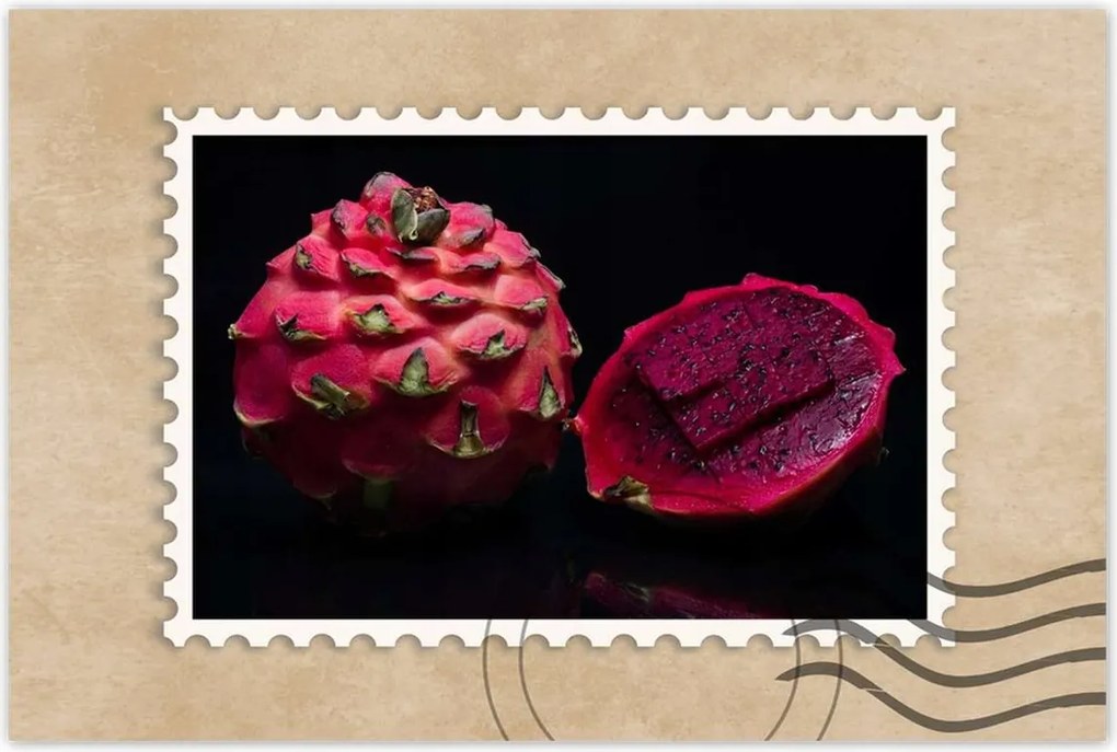 Poszter 60x40 Sárkány rózsaszín Pitaja gyümölcs