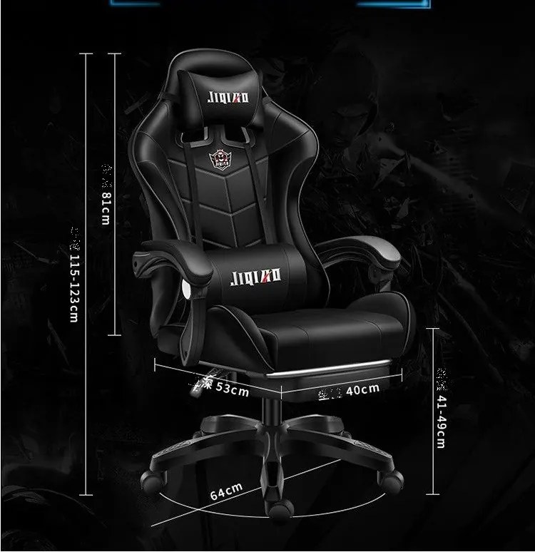 Kényelmes gamer szék fekete színben
