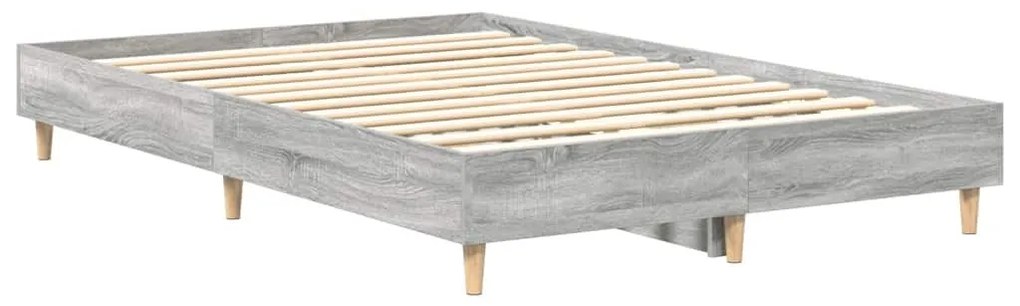sonoma tölgyszínű szerelt fa ágykeret matrac nélkül 140x190 cm