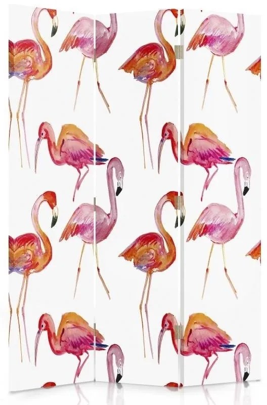Gario Paraván Flamingók Méret: 180 x 170 cm, Kivitelezés: Klasszikus paraván