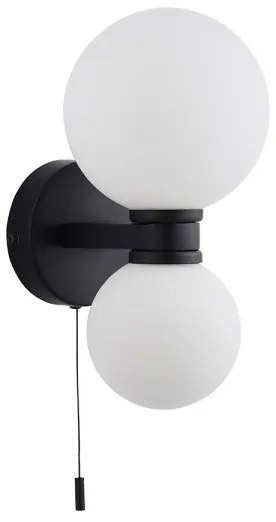 Endon 93523 - Fürdőszobai fali lámpatest PULSA 2xG9/3W/230V IP44 fekete/fehér