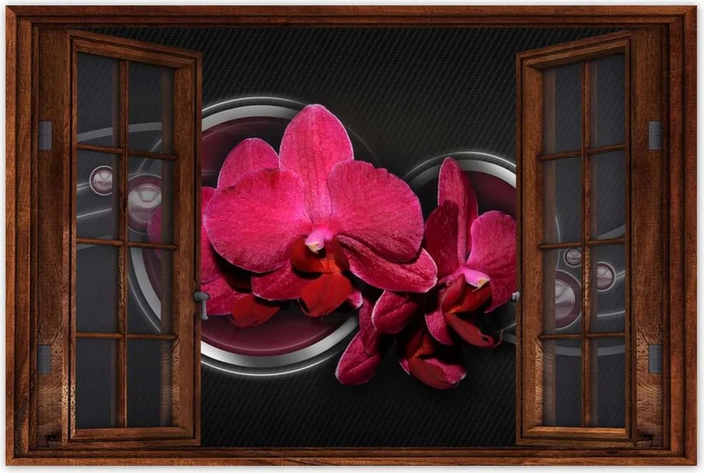 Poszter 60x40 Orchidea golyókkal