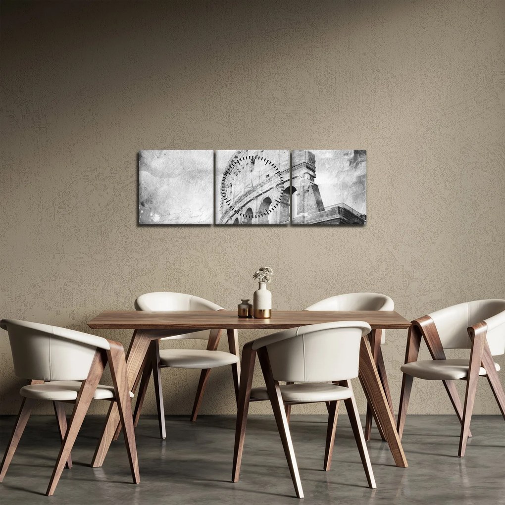 Kép - Vintage képeslap a városról N⁰1 (órával) (90x30 cm)