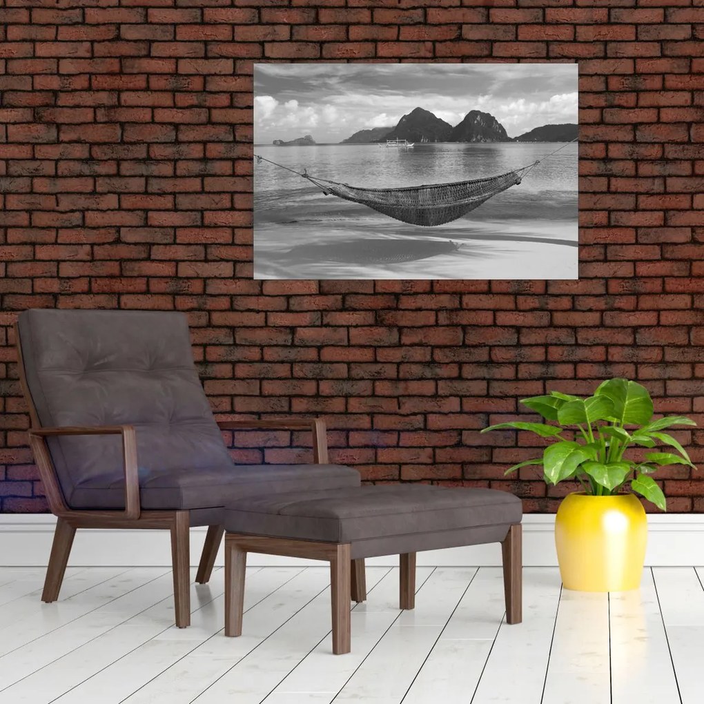 Kép - Hálóágy a tengerparton (90x60 cm)
