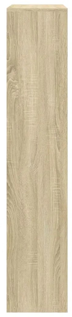 4 szintes sonoma tölgy elválasztó könyvespolc 143,5x29x143,5 cm