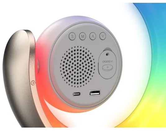 Immax 08981L - RGBW LED asztali lámpa ébresztővel, 20W, USB, dimmelhető