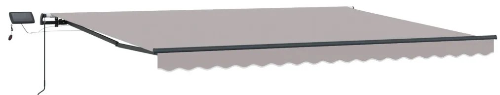 Behúzható napellenző Világosszürke 400 ×300 cm szövet