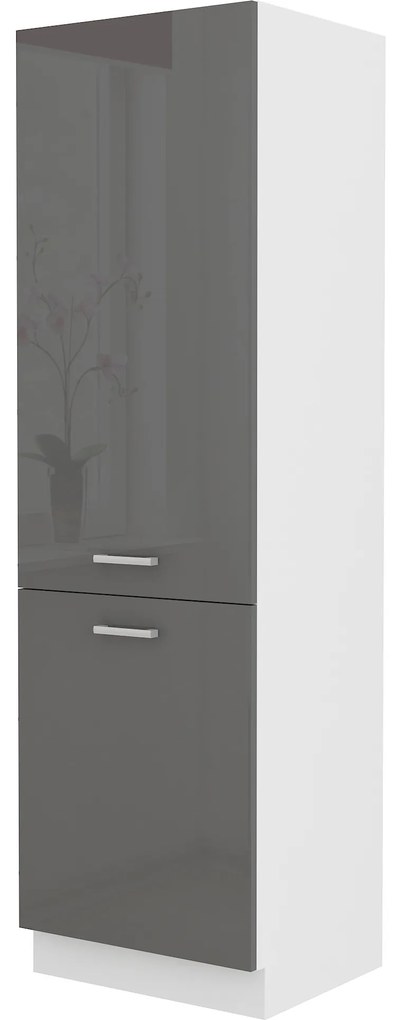 Élelmiszer szekrény Saria 60 DK 210 2F (fényes szürke). 1033009