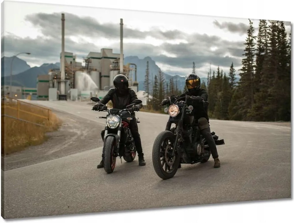 Vászonkép 90x60 Motorosok Ducati