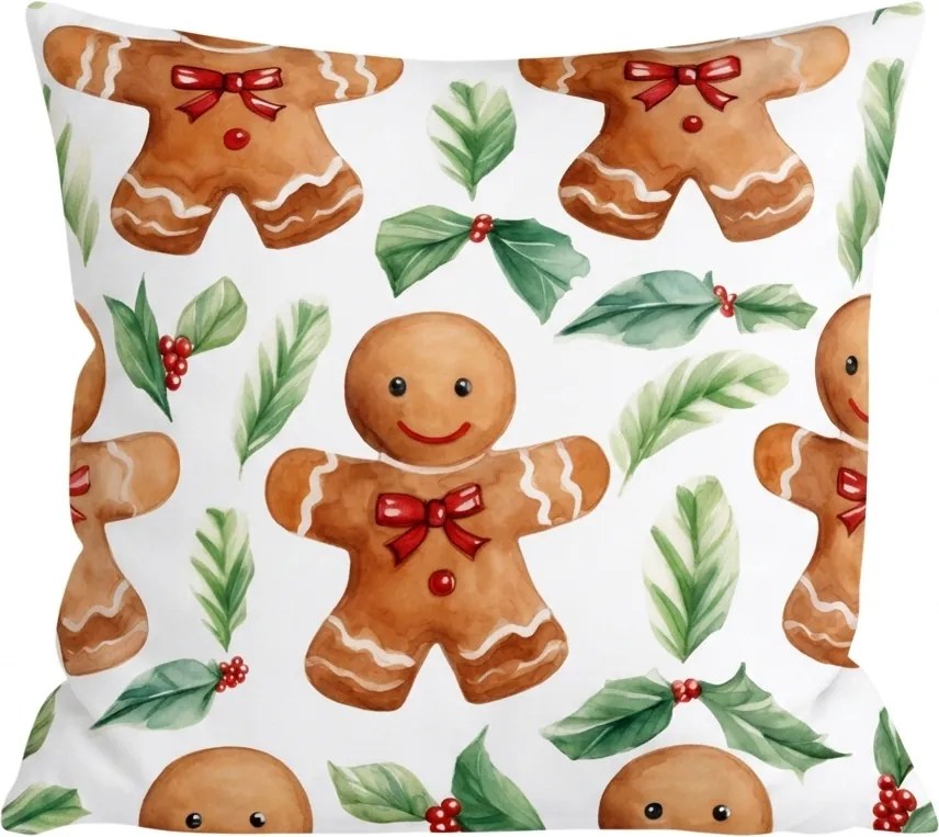 Flanel párnahuzat MERRY GINGER 45x45 cm, színes