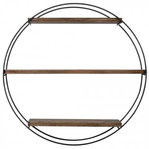 Fali polc TULIPA 60x15 cm lucfenyő/fekete