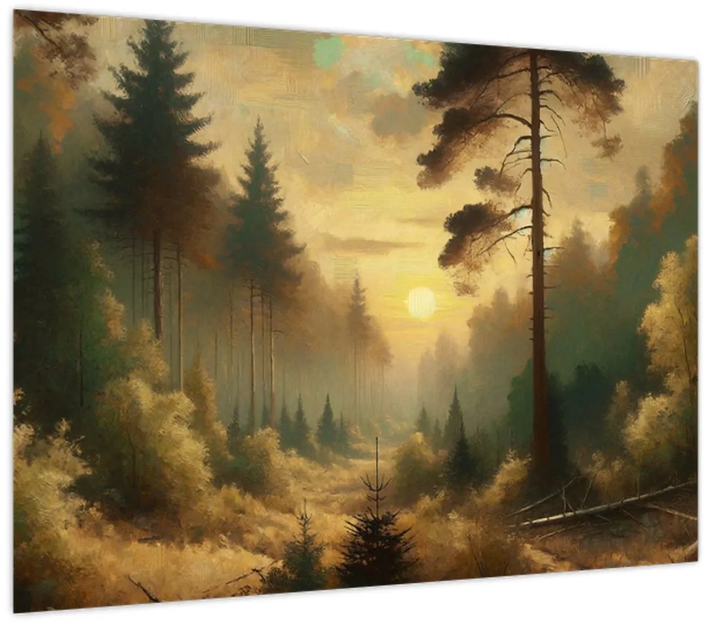 Kép - Napfény az erdőben (70x50 cm)
