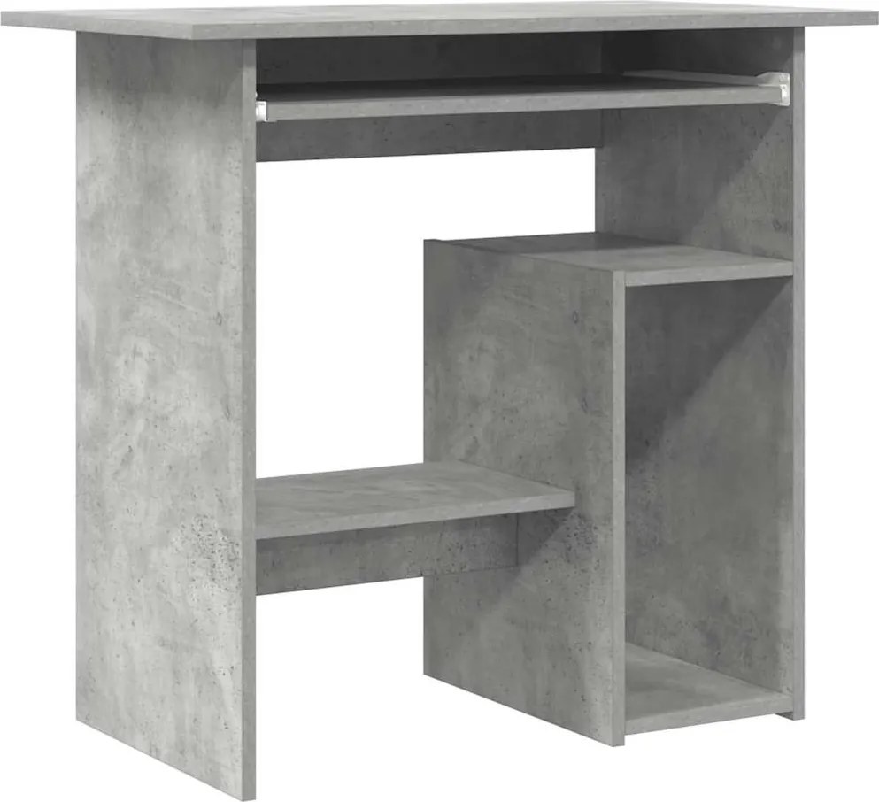 vidaXL betonszürke szerelt fa íróasztal 80 x 45 x 74 cm
