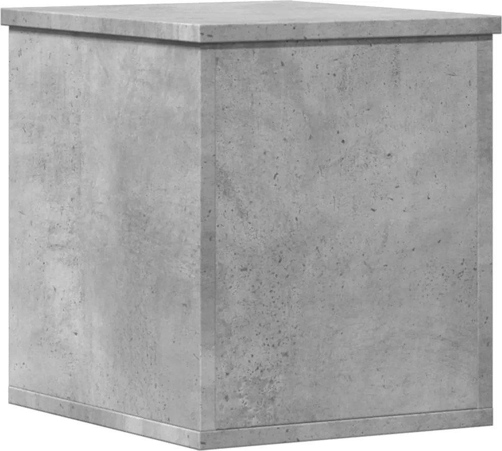 vidaXL betonszürke szerelt fa tárolóláda 30 x 35 x 35 cm
