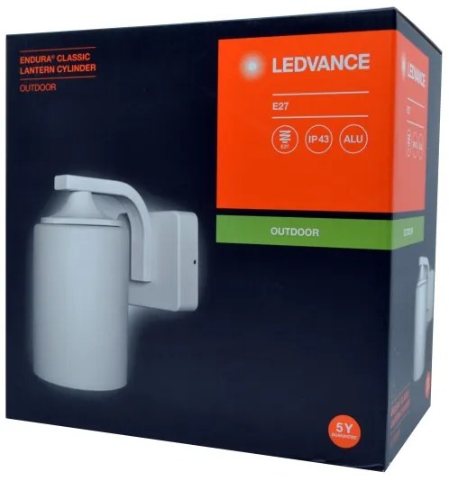 Ledvance - Kültéri fali lámpa CYLINDER 1xE27/60W/230V IP43 fehér