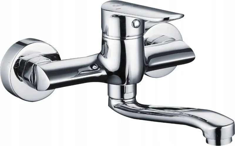 Elegáns fali gömb mosdó csaptelep Duro.prisma 15CM Króm