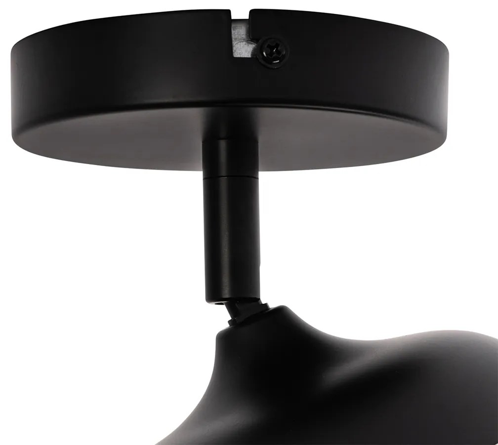 Design spotlámpa fekete arannyal és füstüveggel - Kyan