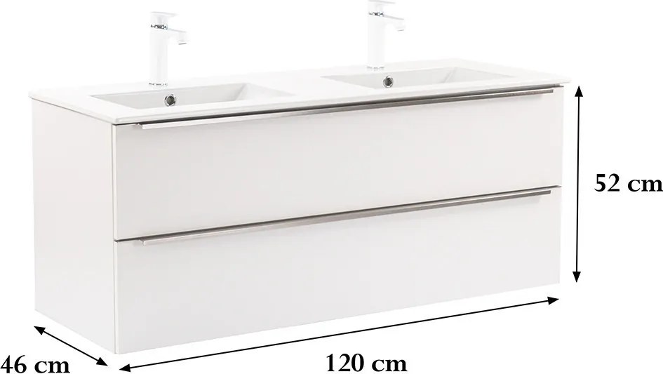Vario Trim 120 Fürdőszoba alsó szekrény mosdóval