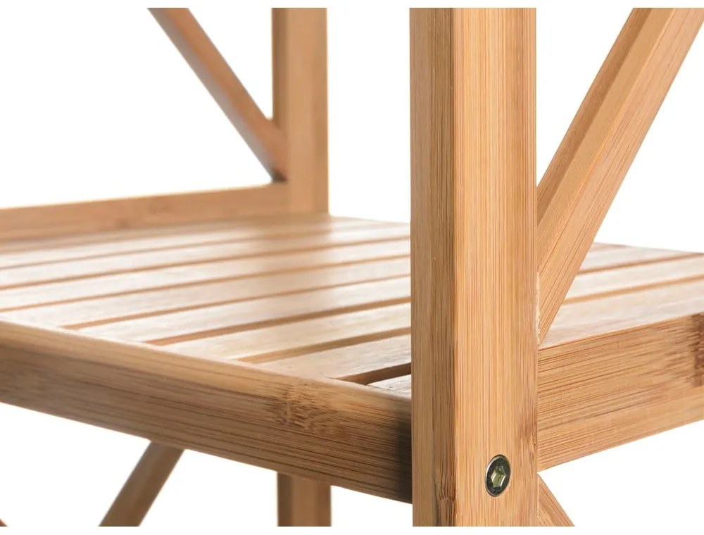 Natúr színű bambusz fürdőszobai polcos állvány 36,5x153 cm – Casa Selección