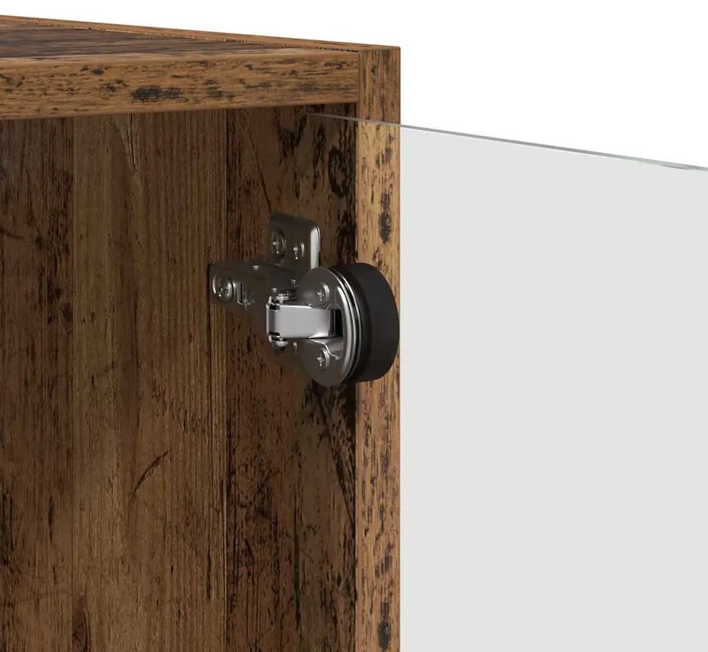 Fali Szekrények 2 pcs Öreg fa 68 x 37 x 35 cm Faanyag