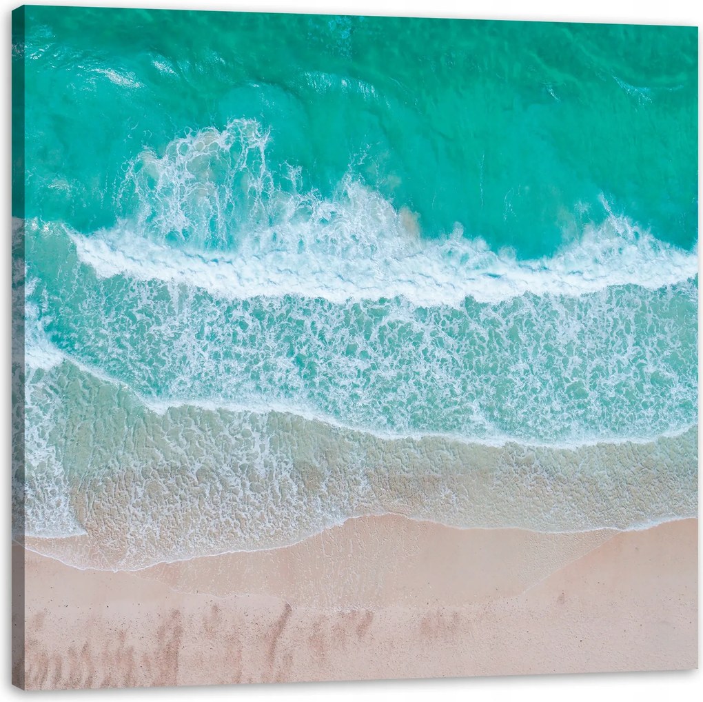 Vászonkép Tenger Hullámok Víz Tengerpart 90X90 cm Ideális ajándék