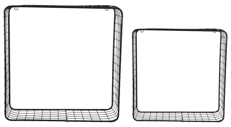 Fekete acél polc készlet 2 db-os 35 cm Reja – PT LIVING