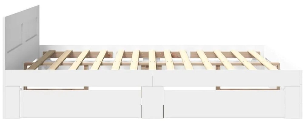 fehér ágykeret fejtámlával matrac nélkül 180x200 cm