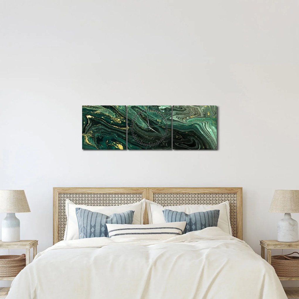 Kép - Zöld márvány (órával) (90x30 cm)