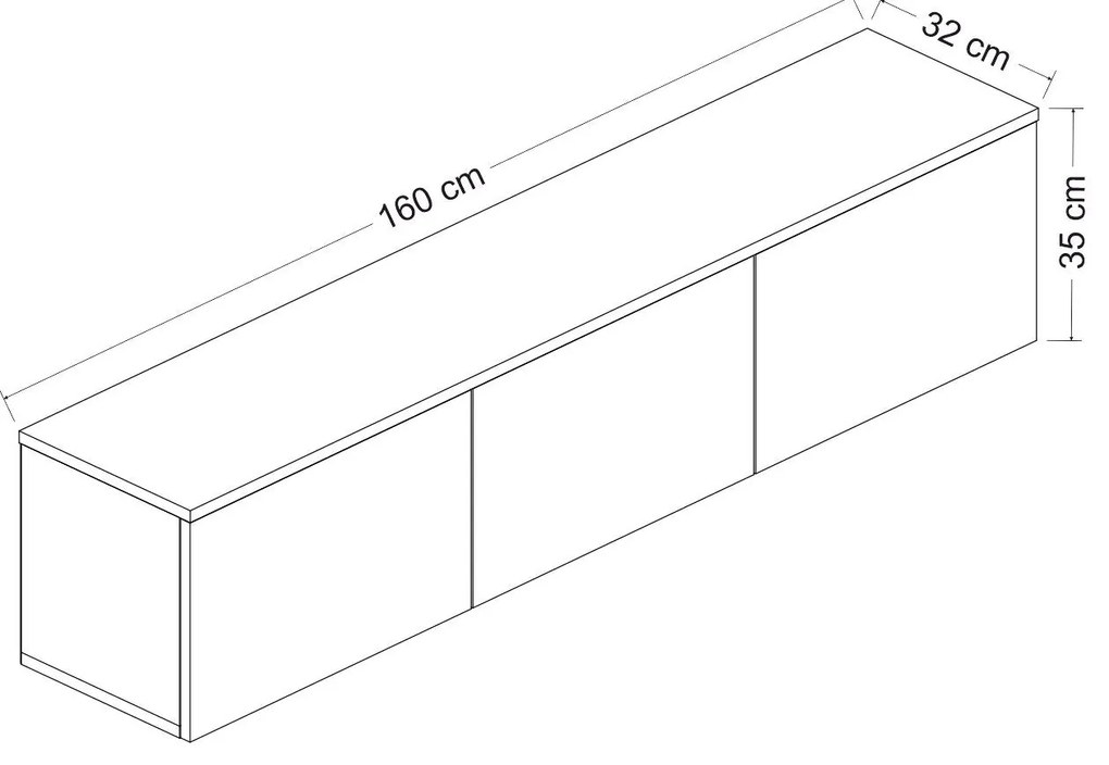 TV szekrény Neon - White v2