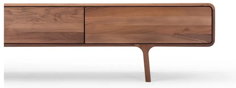 Barna diófa TV-állvány 220x45x45 cm Fawn – Gazzda