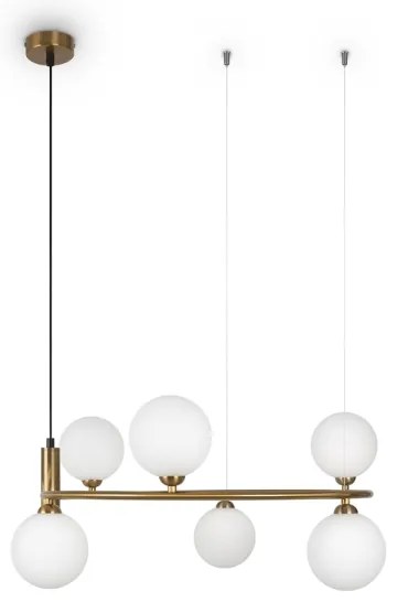 Maytoni MOD013PL-06BS1 - Csillár zsinóron RING 6xG9/25W/230V réz